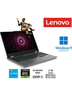 Lenovo loq 15IAX9 83GS00PDTR Intel Core I5-12600HX 64GB 2tb SSD RTX3050-6GB 15.6" IPS W11 Pro