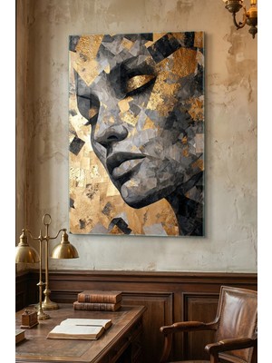 Ahsen resim çerçeve Kırılmaz Cam Tablo 5mm (Kalın) - Ev Işyeri Duvar Dekorasyonu - Soyut Modern Tasarımlar (Dikey)