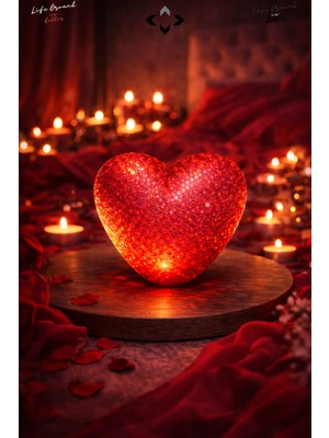 Allians Romantik Kalp Işığı Gece ve Masa Lambası, Hediye ve Dekorasyon Için