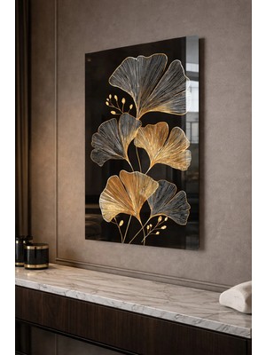 Ahsen resim çerçeve Kırılmaz Cam Tablo 5mm (Kalın) - Ev Işyeri Duvar Dekorasyonu – Ginkgo Biloba Tasarımlar (Dikey)