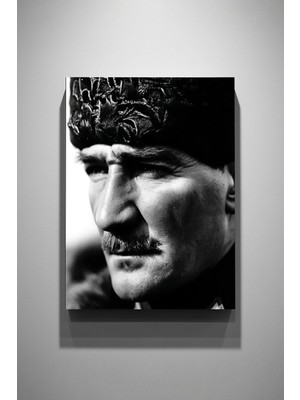 Ahsen resim çerçeve Atatürk Kanvas Tablo Siyah Beyaz Işyeri Ev