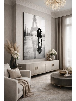 Ahsen resim çerçeve Kırılmaz Cam Tablo 5mm (Kalın) - Ev Işyeri Duvar Dekorasyonu – Eyfel’de Aşk Tasarımlar (Dikey)