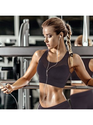 MioFit Kadın Fishnet Desenli Spor Sütyeni Nefes Alabilir Kumaş İle Rahat Antrenman İçin