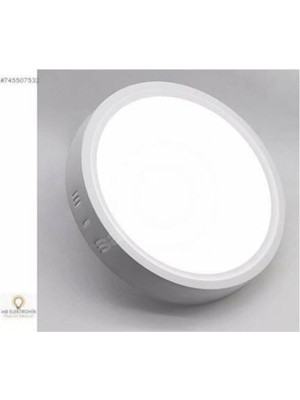 Allians Modern Beyaz Işıklı Yuvarlak Panel Tavan Armatürü 24W