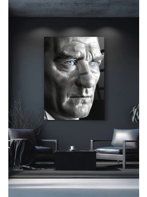 Ahsen resim çerçeve Atatürk Siyah Beyaz Kırılmaz Cam Tablo