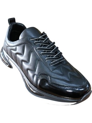Luiz Paulo 2018 Erkek Deri Günlük Sneaker Ayakkabı Siyah