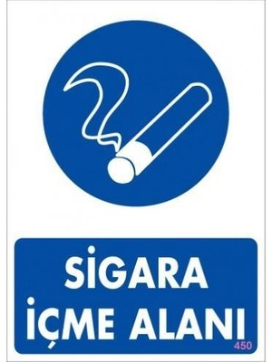 Aesco Sigara Içme Alanı Uyarı Levhassı 25X35 Kod: 450