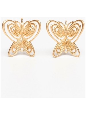 Innuendo Jewelry 925 Ayar Gümüş Füsun Kelebek Küpe