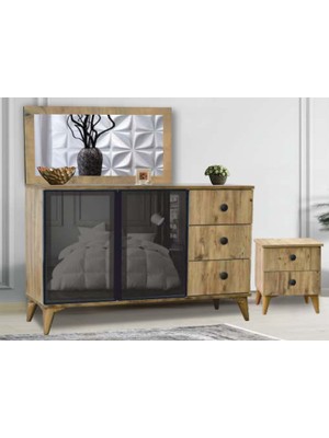 Yuvaset Home Maye Beyaz Reflekte Aynalı Yatak Odası Takım