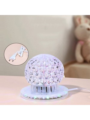 Allians 220V Rgb LED Döner Disko Topu, Gece Lambası, Renkli Işık Efekti