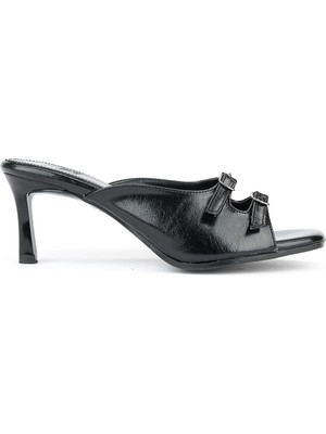 Ziya, Kadın Topuklu Terlik 161996Z612 Siyah