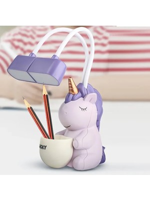 Allians Sevimli Unicorn Masa Lambası ve Kalemlik, Çocuk Odası Dekoru
