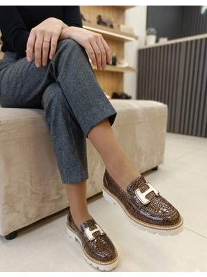 PYNARE VİERİS KROKODİL BASKILI TOKALI LOAFER AYAKKABI