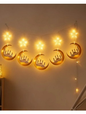 Ucuz Tekno Ev Içi Ramazan LED Aydınlatma Saçağı 3 Metre Şık Tasarım