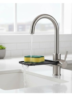 Ucuz Tekno Musluğa Monte Süngerlik Damlama Özellikli Mutfak Organizatörü