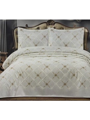 Çeyiz Merkezi Melisa Nakışlı Şönil 3 Parça Pike Takımı – Çift Kişilik ( Kutulu)