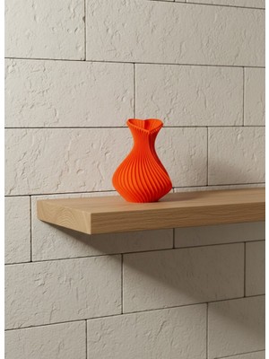 Zero Land Hnrlishp 11 cm Turuncu Kalp Formlu Mini Vazo Es Dekoratif Obje