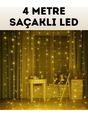 Zero Land Hnrlishp 4 Metre Şelale Perde LED Işık Dış Me Iç Me Uyumlu