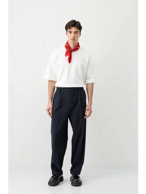 Vamos Baggy Fit Pilili Pantolon Lacivert