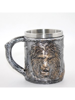 Starseven Paslanmaz Çelik Aslan Büstü Kupa Bardak ALK2562
