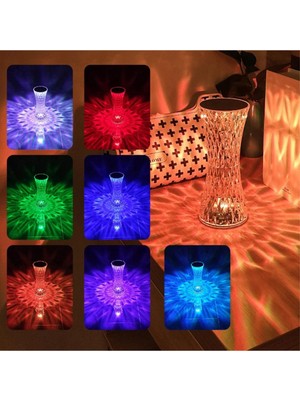Allians Renk Değiştiren Kristal Masa Lambası, Rgb Gece Lambası, Dokunmatik Kontrol