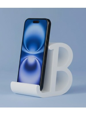 NayStyle Dekoratif B Harfi Tasarımlı Masaüstü Akıllı Telefon Standı ve Tutucu