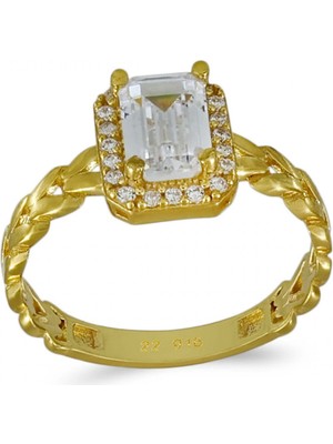 Altın Baget Taşlı Yüzük T078290