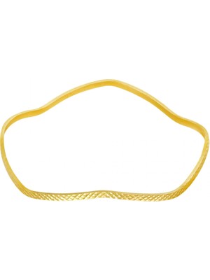 10 gr 22 Ayar Altın  Dalga Kristal Işçiliksiz Bilezik