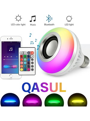 Allians Rgb LED Işıklı Bluetooth Hoparlörlü Uzaktan Kumandalı Müzik Ampulü