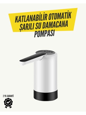 Zero Land Hnrlishp Katlanabilir Şarjlı Damacana Su Pompası Pratik Kullanım