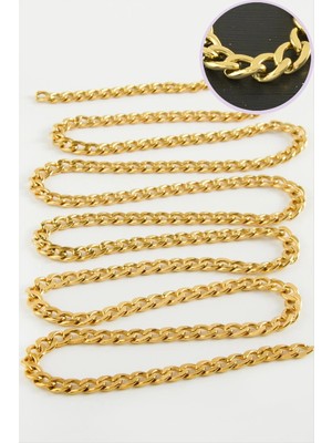 SiHako 5 mm Düz Sarı Renkli Çelik Zincir 1 Metre