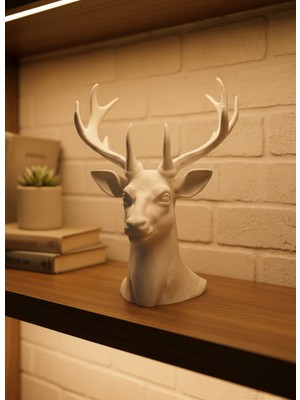 Zero Land Hnrlishp Beyaz Geyik Biblo 23 cm Dekoratif Modern Tasarım