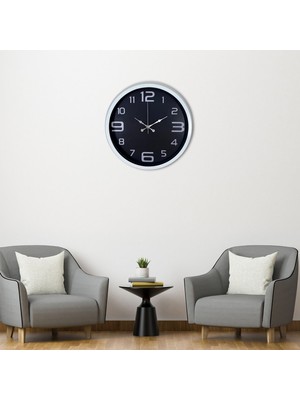 urfakent bilişim ve medya danışmanlık Beyaz 40 cm Metal Modern Duvar Saati