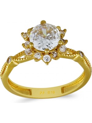 Altın Lotus Yüzük T078291