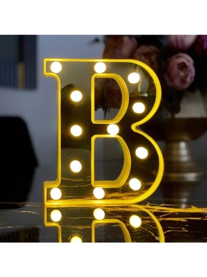 Allians Şık ve Modern Dekoratif LED Harf Lamba, Ev ve Ofis Için Ideal Aydınlatma Aksesuarı