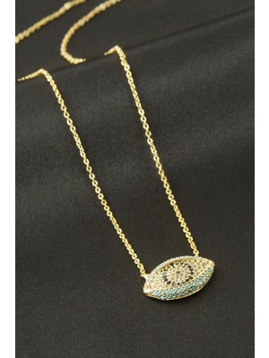 SiHako Göz Zirkon Taşlı Kolye