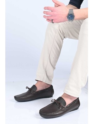 Bestello Bağcıksız Fiyonklu Poliüretan Taban Hakiki Deri Loafer 028-2088-26Y Erkek Ayakkabı