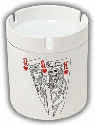 Sartre Art   Iskambil Papaz ve Kız Tasarımlı Hediyelik Kokusuz Söndür At Küllük Kül Tablası