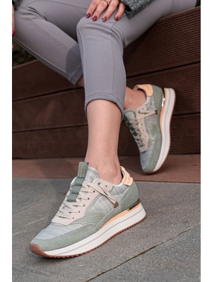 Panorama Süet ve Hakiki Deri Detaylı Kadın Sneaker