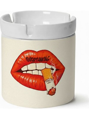 Sartre Art   Dudak Tasarımlı Hediyelik Kokusuz Söndür At Küllük Kül Tablası