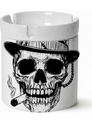 Sartre Art Kuru Kafa Tasarımlı Hediyelik Kokusuz Söndür At Küllük Kül Tablası