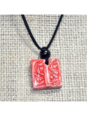 Derin's Design Art Seramik El Yapımı Kolye