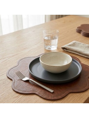 Grand Fine Art 2 Adet Çift Yüz Kenar Dikişli  Deri Amerikan Servis,kolay Silinir Supla ,AS00115