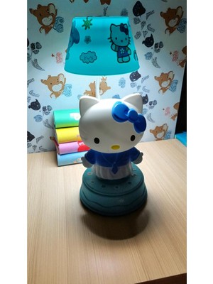 Allians Mavi Renkli Hello Kitty 25 cm Masa Üzeri Gece Lambası