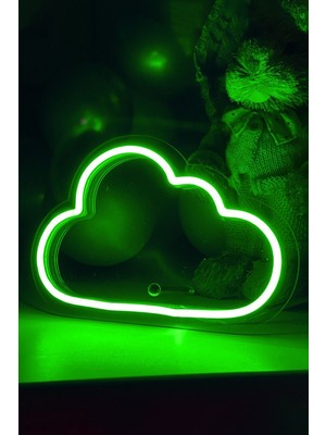Allians Çocuk Odası Için Bulut Şeklinde Neon LED Işıklı Tablo 20X14 cm