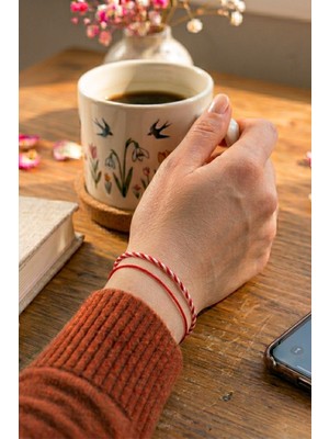 Cosmic Store Ayarlanabilir Marteniçka Ip Bileklik ve Halhal 2'li Set - Kırmızı Beyaz Şans Bilekliği – El Yapımı