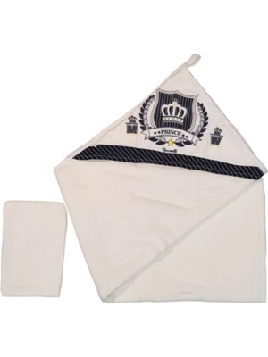 DMR Elegance Prince Desenli Erkek Bebek Havlusu 0-3 Yaş