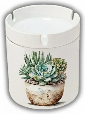 Sartre Art   Kaktüslerim Tasarımlı Hediyelik Kokusuz Söndür At Küllük Kül Tablası