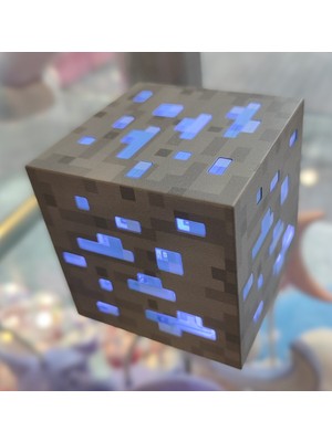 Allians Minecraft Taş Tasarımlı Şarjlı Masa ve Gece Lambası, Şık ve Kullanışlı Ürün