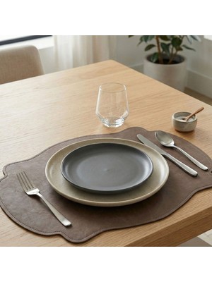 Grand Fine Art 2 Adet Çift Yüz Kenar Dikişli Deri Amerikan Servis,kolay Silinir Supla ,AS00120